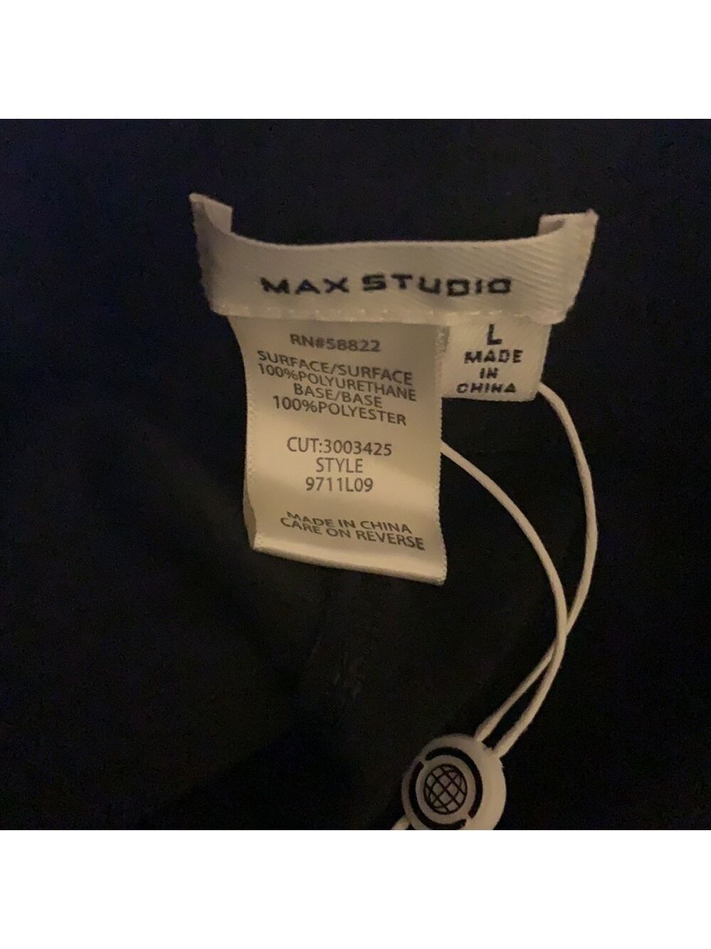 MAX Studio Pleather Skinny Black Pants - Picture 5 of 6